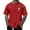 Red, variant on Blczomt Mens T-Shirts Summer Beach Short Sleeve Crew Neck T Shirts Loose Casual 2025 Blue Mens Clothing