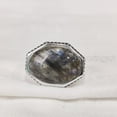 thumbnail image 3 of Labradorite Mans Ring, Natural Blue Fire Labradorite, Unisex Ring, Silver Jewelry, 925 Silver Ring, Birthday Gift, Heavy Men Ring, Arabic Design, Ottoman Style Ring, Christmas, Turkey Mens Signet Ring, 3 of 6