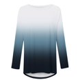 thumbnail image 5 of clear 50% off Usmixi Winter Pullover Tunic for Women Womens Tunic Tops Fashion Round Neck Plus Size Mid Length Sweatshirts Blouses Casual Gradient Pullover Tunic Fall Long Sleeve Tops, 5 of 6