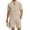 men athletic sets*Khaki, variant on Eryao Men Casual Tracksuit Sets 2 Piece Short Sleeve Button V Neck Shirts Matching Elastic Waist Shorts with Pockets Summer Beach Lounge Outfits,Khaki,L