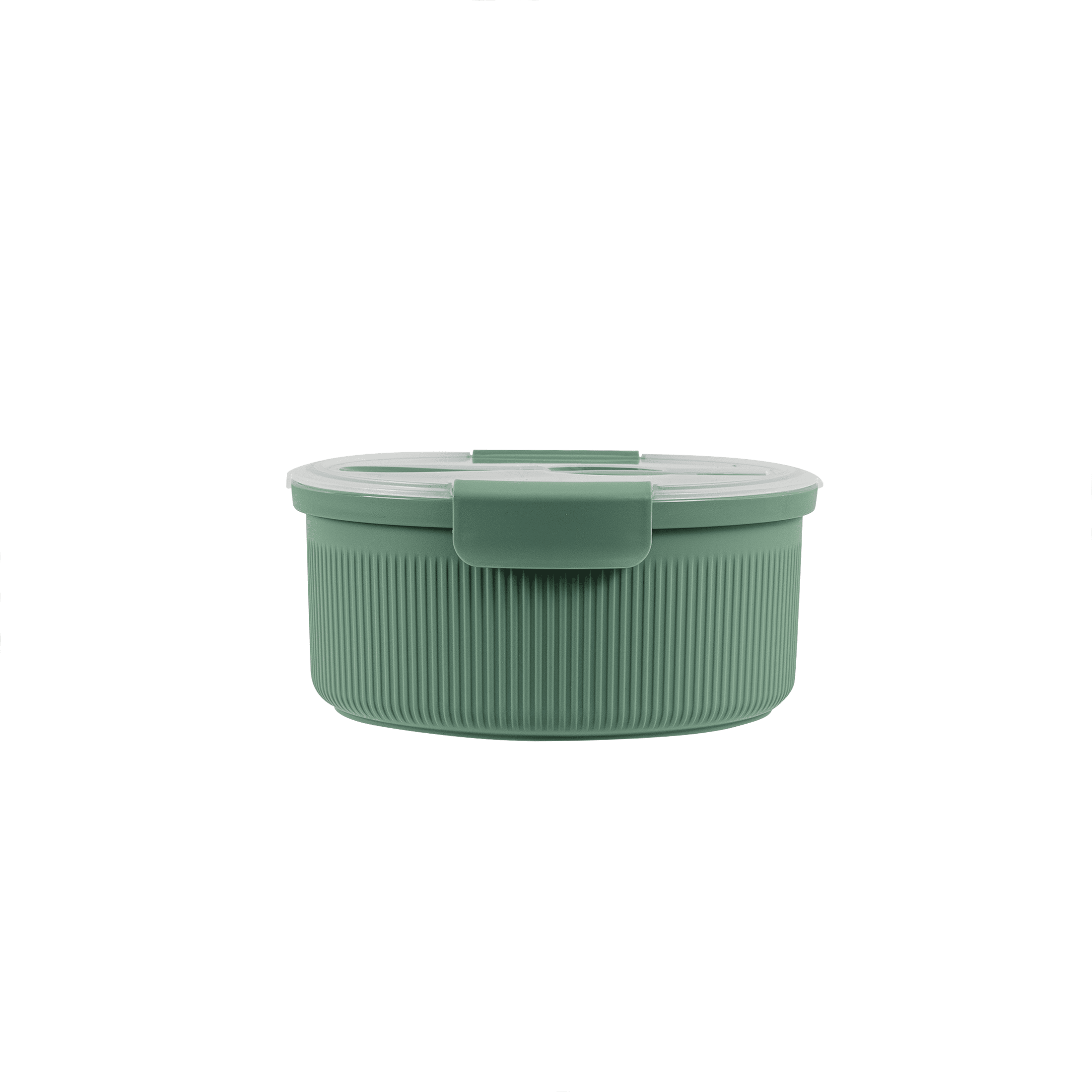 (2 pack) Mainstays Food Storage Bento Container, Round, Green, 47oz Capacity, A Practical Choice for School Lunches and Activities