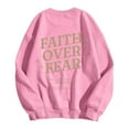thumbnail image 2 of Women's Sweatshirts 2025 Faith Over Fear Sweatshirt Christian Sweatshirts Casual Pullover Tops Sweatshirt for Women, 2 of 7