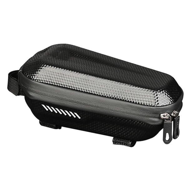 Accesorios para bicicletas Bicicleta impermeable reflectante carretera MTB bolsas frente superior tubo teléfono caso negro JShteea El nuevo