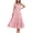 Solid Pink, variant on PRETTYGARDEN Women's Summer Flowy Maxi Dress Casual Cap Sleeve V Neck Smocked Beach Sundress