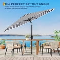 thumbnail image 4 of EastVita 9FT Outdoor Patio Umbrella Outdoor Table Umbrella Market Umbrella With Push Button Tilt and Crank Navy Blue, 4 of 6