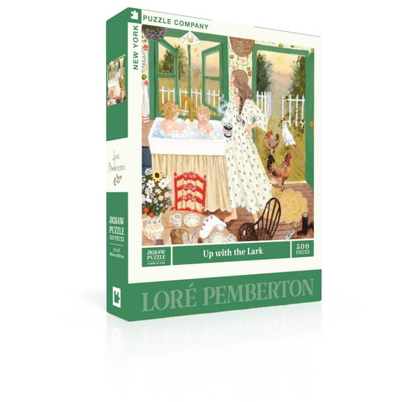 New York Puzzle Company Up with the Lark 500 Piece Jigsaw Puzzle