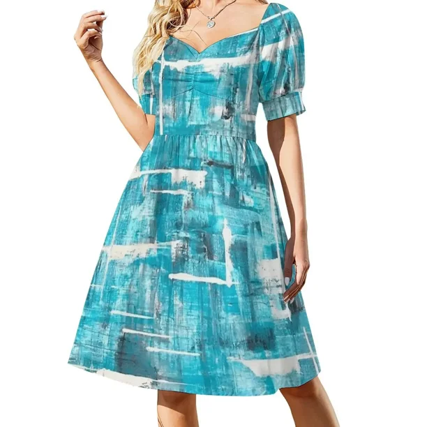 Totalmente abstracto # 2 Vestido sin mangas para mujer vestidos sueltos elegantes vestido de noche de lujo para mujer