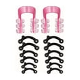 thumbnail image 1 of Respingadores De Nariz Corrector Nasal 6 Pares Y Clip Nariz Negro/Rosa, 1 of 5