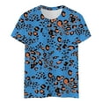thumbnail image 5 of UANWENN T-Shirt à Col Rond Décontracté pour Femmes, Classique Polyvalent, Quotidien, à Manches Courtes, Uni, à Rayures, Léopard Camouflage, à Blocs de Couleur, 2 T-Shirts Superposables pour Femmes, Paquet Court, Vêtement, Chemise, Jolis Hauts pour Femmes Été, 5 of 5