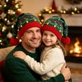 thumbnail image 7 of Christmas Top Cap Patterned Knit Hat with Ribbed Cuff, for Festive Photos & Outdoor Walking Daily Wear, 7 of 7