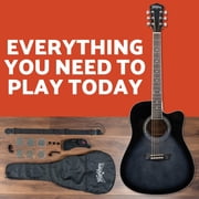 Washburn WA90CE Acoustic-Electric Guitar Kit – Dreadnought Cutaway, Built-In Tuner, Okoume Body – Perfect Holiday Gift for Adults, Beginners, Musicians & Live Performance
