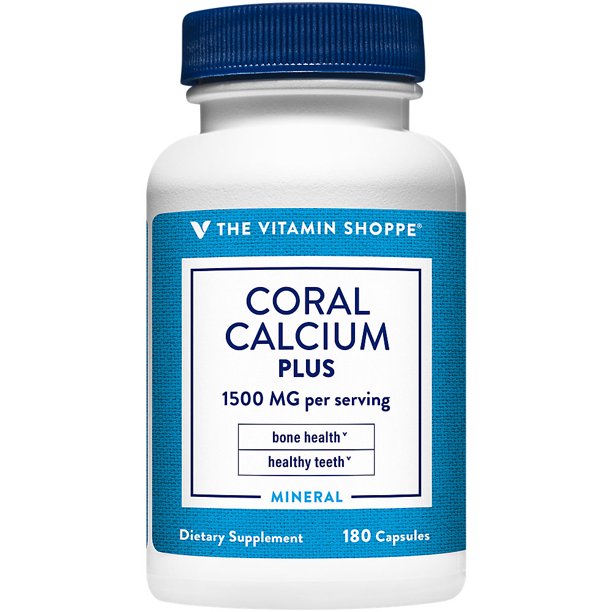 The Vitamin Shoppe Coral Calcium Plus 1,500MG Eco Safe Source of