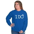 thumbnail image 4 of I Do Bridal Squad Bride Bachelorette Women Plus Size Sweatshirt Brisco Brands 5X, 4 of 6