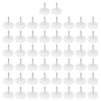 Uxcell Plastic Nail-On Furniture Glides 50Pcs 19.5mm Dia Table Chair Sofa Leg Floor Protectors, White