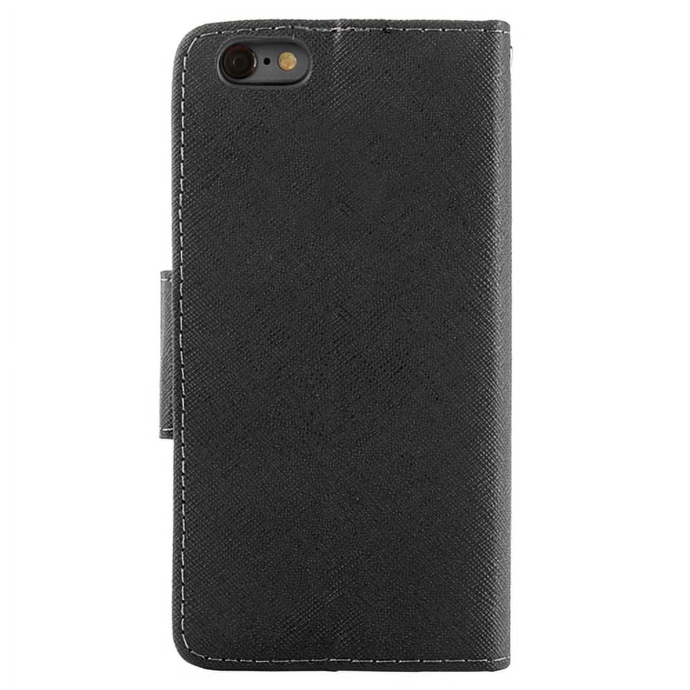 Faux Leather Folio Phone Stand Case With Magnetic Closure For iPhone 6 or 6s