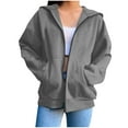 thumbnail image 2 of Timegard Sweatshirt Jackets for Women Zip up Hoodies Long Sleeve Outerwear Fall Clothing with Pockets, 2 of 6