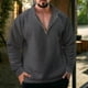 thumbnail image 1 of Sudaderas sin capucha para hombre, moda informal, con cremallera, manga larga, sudaderas deportivas, blusa para hombre, 1 of 6