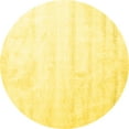 thumbnail image 1 of Ahgly Company Indoor Round Solid Yellow Modern Area Rugs, 5' Round, 1 of 4