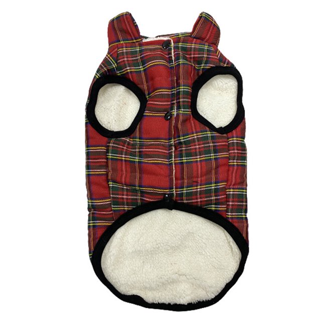 Abrigo cálido y grueso acolchado para mascotas y lona de chaleco de terciopelo para perros MFZFUKR CPB-US-XD2182-4