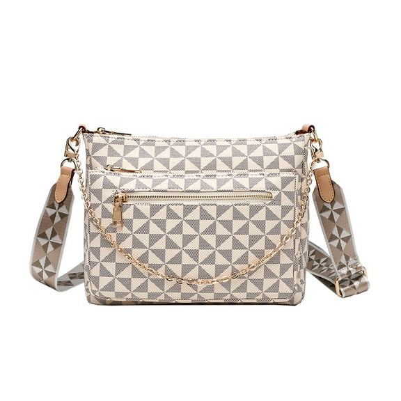 FUNING Women's bag new European and American fashion shoulder bag casual large capacity women's mailman bag retro diagonal cross mommy bag