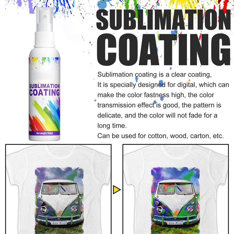 Yoone 100ML Sublimation Coating Wear-resistant Safety Multipurpose Long  Lasting Effective Protective Vibrant Color All Fabric Cotton T-Shirts Sublimation  Coating Household Supplies 