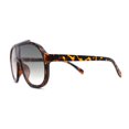 thumbnail image 4 of Iconic 80s Oversize Shield Racer Sport Plastic Sunglasses Tortoise Green, 4 of 4
