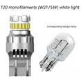 thumbnail image 2 of 5X Coche T20 7440 W21W LED Canbus Luces de Marcha AtráS W21/5W 7443 Bombilla LED Luces de SeñAl de de Freno 6500K LáMpara Trasera Superbrillante, 2 of 9