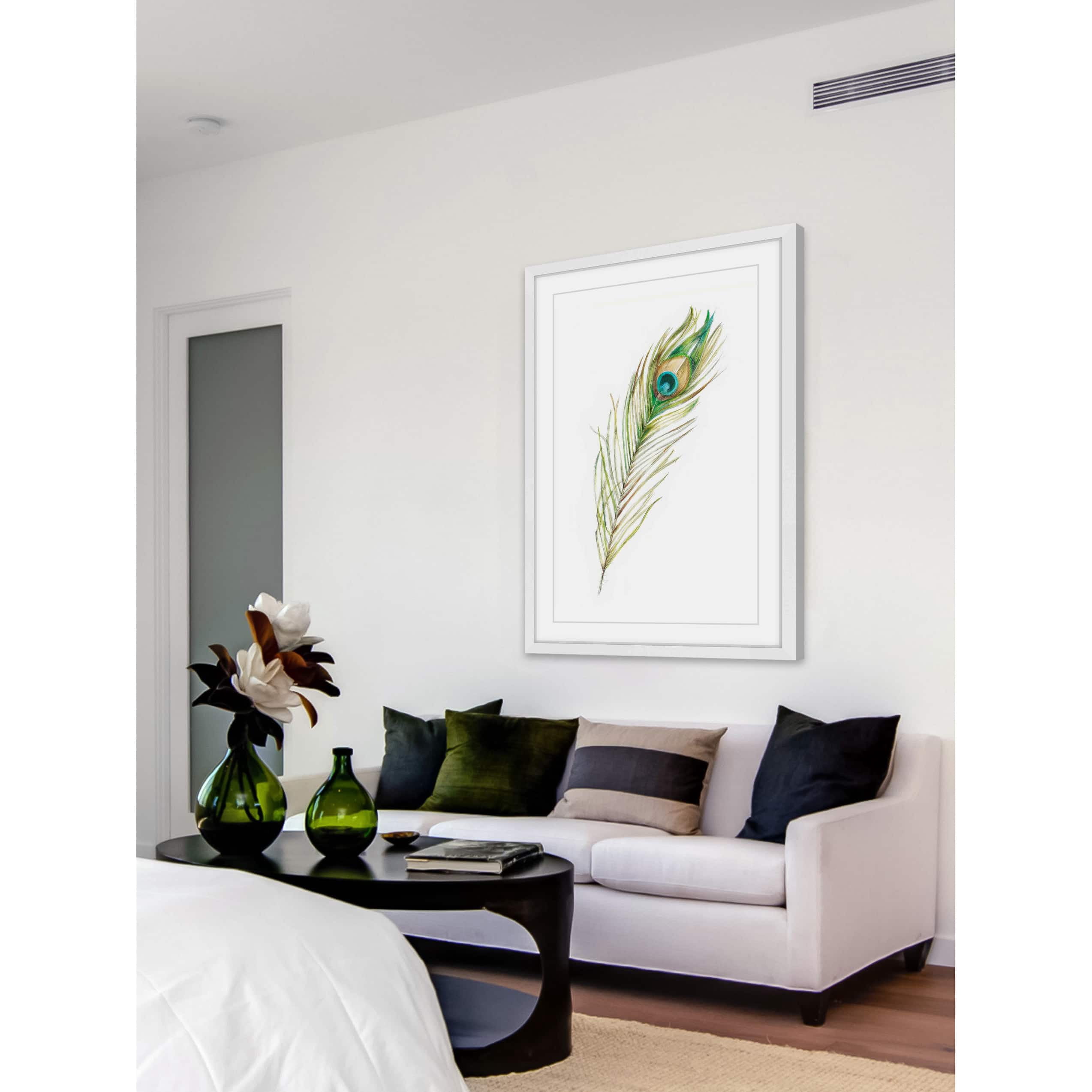 Marmont Hill "Feather Eye" Framed Painting Print