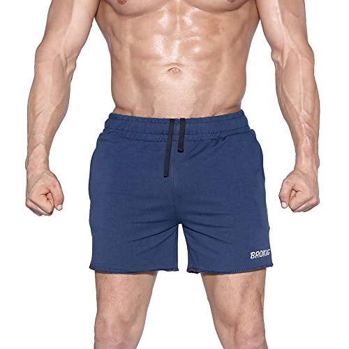Brokig Mens Freeflow Gym Workout Shorts 5 Bodybuilding Running Shorts Pants With Zipper Pocketsa Free Cooling Towela Navy Walmart Canada