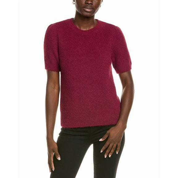 Vince Camuto womens  Wool-Bend Crewneck Sweater, xs, Purple