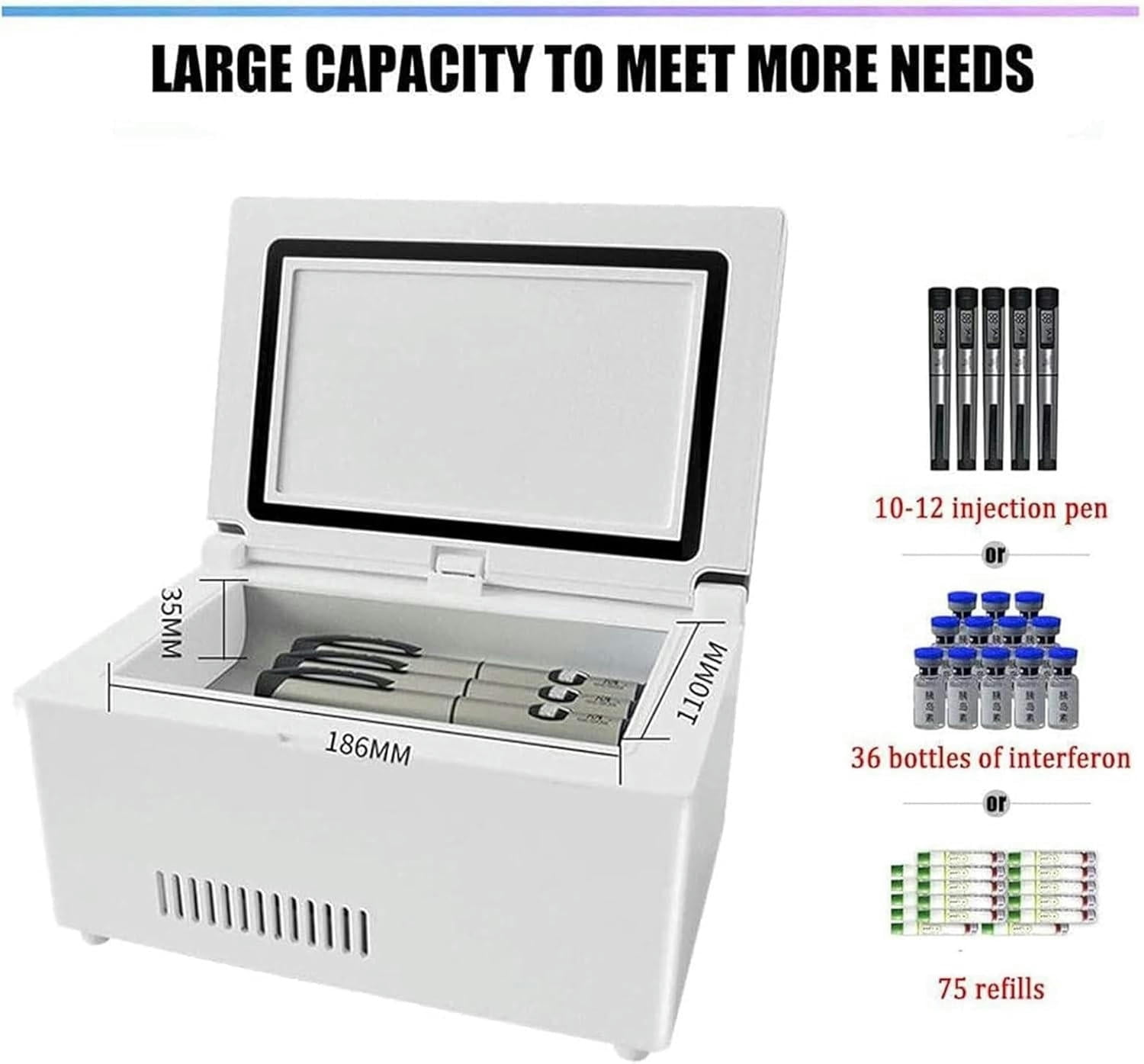 GXCZ Refrigerator, Insulin Refrigerator, Portable Refrigerator, Insulin Cooler, Refrigerator, LCD Display Screen, Car Mini Refrigerator, Refrigerator, Portable Medical