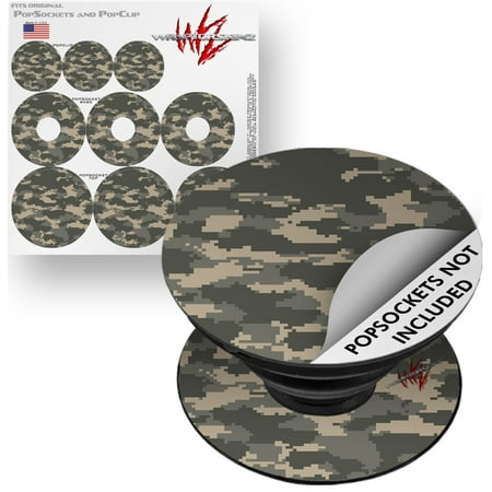 Decal Style Vinyl Skin Wrap 3 Pack for PopSockets WraptorCamo Digital Camo Combat (POPSOCKET NOT INCLUDED) by WraptorSkinz