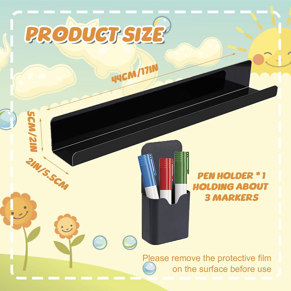 Ditanpu Étagère à Livres Magnétique Pour Tableau Blanc,Livre Magnétique - 2 Pièces étagères D'cuisine Réutilisables En Acrylique, Support Réfrigérateur Flottant Sans