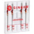 SINGER Universal Embroidery Sewing Machine Needles, 80/12, 5Count