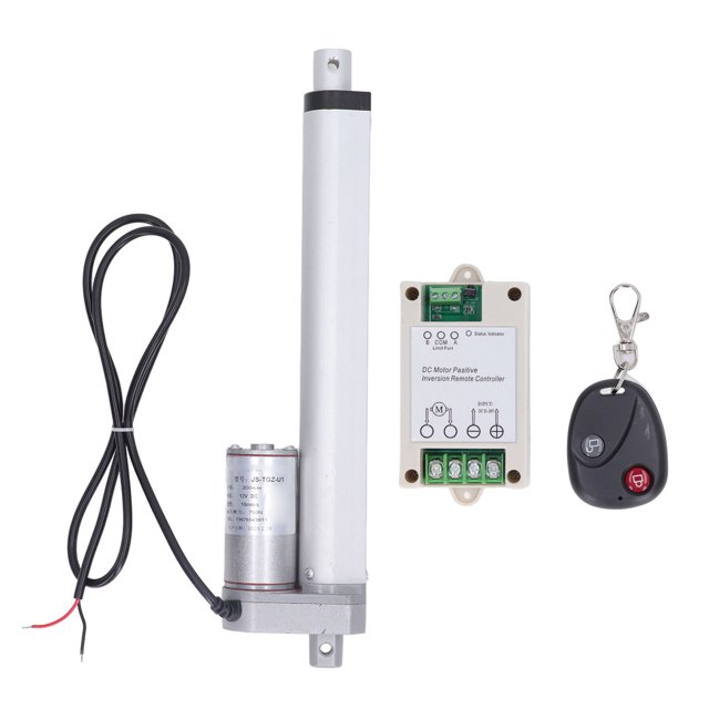 Mini Linear Electric Actuator 750N for Motor Motion Outdoor Agriculture Track Robotics Home Automation 200mm 12V White Actuator with Controller Remote Control