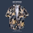 thumbnail image 3 of Betivan Men's Hawaiian Shirt Short Sleeve Tropical Print Casual Button Down Beach Vacation Shirt, 3 of 5