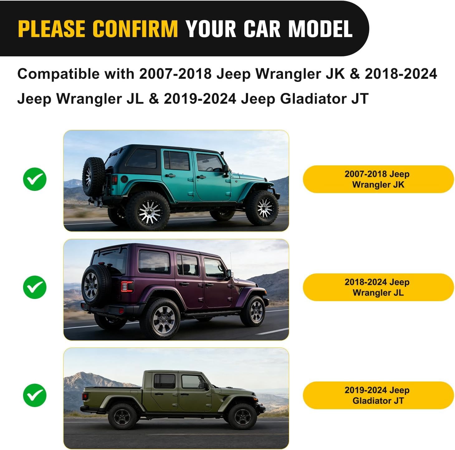 Roof Rack Cross Bars Fit for Jeep Wrangler 2007-2026 08 09 20 21 22 23 24 25 JK JL Gladiator JT 2&4 Door Aluminum Rail Crossbars with Anti-Theft Lock for Rooftop Cargo Carrier Luggage Box Tent