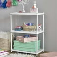 thumbnail image 6 of Design Ideas MeshWorks 3-Tier Metal Storage Shelving Unit Rack, White, 6 of 9