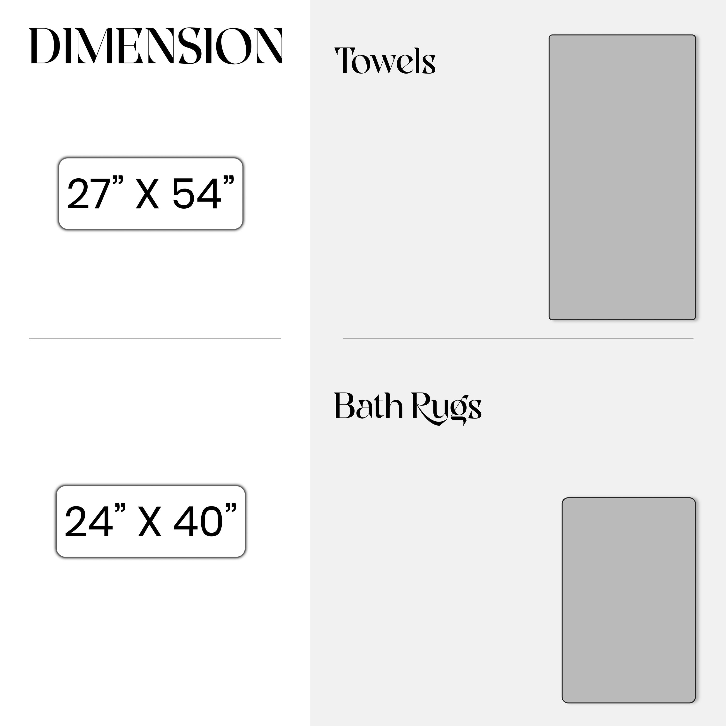 Home Weavers Luxury Collection 100% Soft Cotton Super Absorbent 2 Pcs Bath Towel Set & 1 Pc Bath Rug, Machine Washable & Non Slip (Set of 3), Ivory