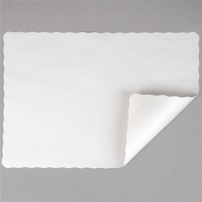 Laminated LP100 10 x 14 in. Colored Paper White Placemats Case of