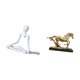 thumbnail image 5 of Figura de escritorio,Escultura abstracta de pensador para decoración de oficina y hogar.,Figura de caballo,Escultura de caballo en miniatura coleccionable,Estatua de animal de adorno de, 5 of 8
