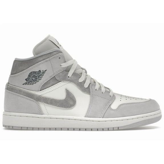 Jordan Men's 1 Mid SE Neutral Grey Sail Basketball Shoes, from StockX