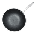 thumbnail image 1 of Sarten WOK de Acero Inoxidable 3 Capas Antiadherentes y Tapa de Vidrio Templado plateado 32 cm, 1 of 6