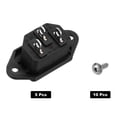 thumbnail image 3 of C14 Panel Mount Plug Adapter AC 250V 10A 3 Pins IEC Inlet Module Plug with Screws Power Connector Socket with Cover 5pcs, 3 of 5