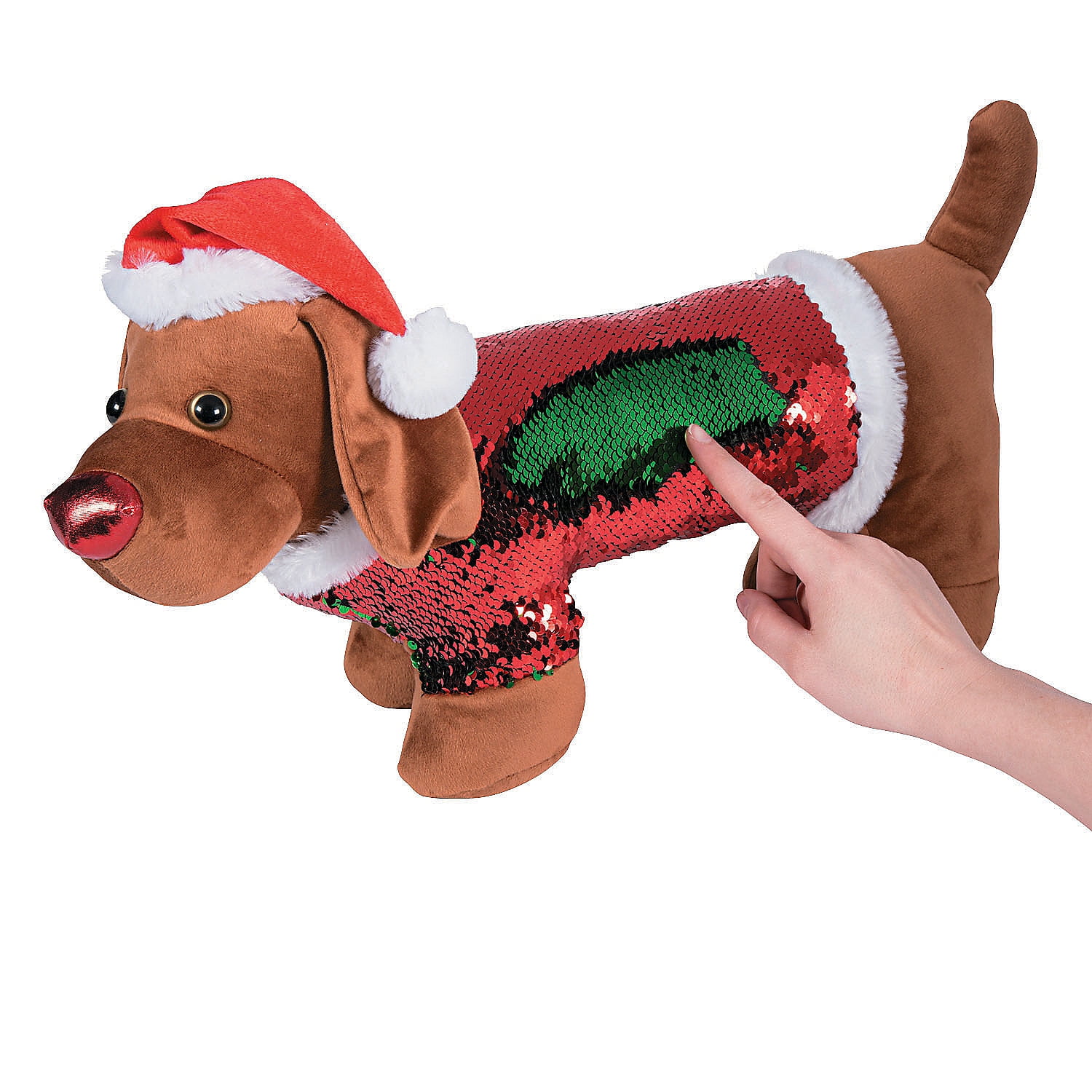 Plush Christmas Flipping Sequins Dog Toys 1 Piece