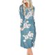 thumbnail image 1 of Vestido largo a media pierna, cuello redondo, elegante, a la moda, manga larga, estampado, bolsillo, vestido holgado, 1 of 6