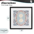 thumbnail image 4 of Stupell Industries French Country Shells Portrait on Gingham Black Framed Print Under Glass, 13 x 13, by Vero Illustrates, 4 of 8