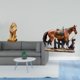 thumbnail image 2 of Juego de figuras de león, estatua de león, figura de caballo, escultura de caballo en miniatura, adorno de animal de resina con fina artesanía, adecua, 2 of 8