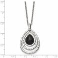 thumbnail image 6 of Stainless Steel Polished & Textured Black Onyx 18In With 2In Ext Necklace Made In China -Jewelry By Sweet Pea, 6 of 9