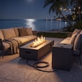 thumbnail image 4 of Gymax 42'' Outdoor Rectangular Fire Table 50 000 BTU Propane Gas Fire Pit Table w/ Lid, 4 of 10